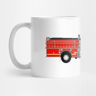 Red Fire Engine (with yellow stripe) Mug